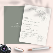 Minimalistisch Boho Elegant Sage Green Simple Wedd