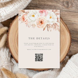 Minimalistisch Boho Fall Floral Wedding Begleitkarte
