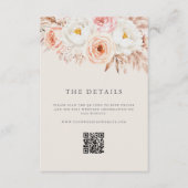 Minimalistisch Boho Fall Floral Wedding Begleitkarte (Vorderseite)