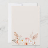 Minimalistisch Boho Fall Floral Wedding Einladung (Rückseite)
