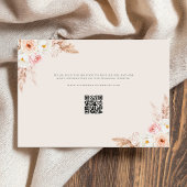 Minimalistisch Boho Fall Floral Wedding RSVP Karte