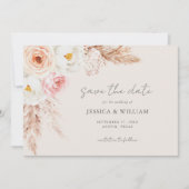 Minimalistisch Boho Fall Floral Wedding Save The Date (Vorderseite)