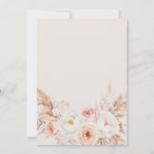 Minimalistisch Boho Fall Floral Wedding Save The Date (Rückseite)