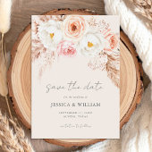 Minimalistisch Boho Fall Floral Wedding Save The Date