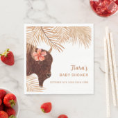 Minimalistisch Boho Floral Holy Cow Girl Babydusch Serviette (Beispiel)