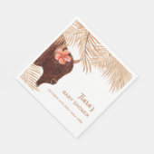 Minimalistisch Boho Floral Holy Cow Girl Babydusch Serviette (Ecke)