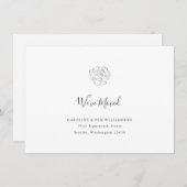 Minimalistisch Boho Floral Zeichnend Wir haben Adr Ankündigung (Vorne/Hinten)