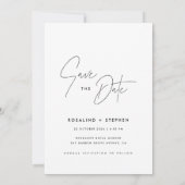 Minimalistisch Boho Foto Save the Date Einladung (Rückseite)