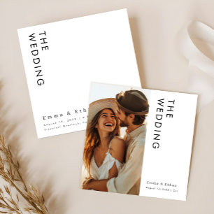 Minimalistisch Boho Foto Wedding Einladung