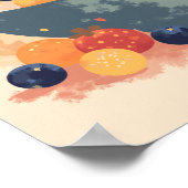 Minimalistisch Boho Fruchtsalat Abstrakte Küche Wa Poster (Ecke)