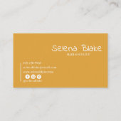 Minimalistisch Boho Gold - Elegant und ästhetisch  Visitenkarte (Rückseite)