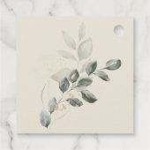 Minimalistisch Boho Gold Greenery Brautparty Geschenkanhänger (Rückseite)