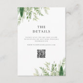 Minimalistisch Boho Greenery Wedding Begleitkarte (Vorderseite)