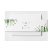 Minimalistisch Boho Greenery Wedding Einladungsbanderole (Vorderseite Beispiel)