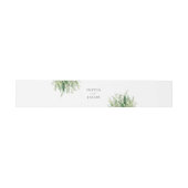 Minimalistisch Boho Greenery Wedding Einladungsbanderole (Flach)