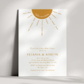 Minimalistisch Boho Hello Sunshine Couples Kinderd Einladung