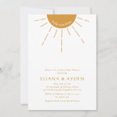 Minimalistisch Boho Hello Sunshine Couples Kinderd Einladung (Vorderseite)