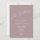 Minimalistisch Boho Lavender Script Wedding Einladung (Vorderseite)