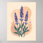 Minimalistisch Boho Lavender Sprider Abstrakte Mau Poster (Vorne)