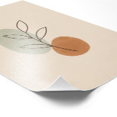 Minimalistisch Boho Leaf Poster (Ecke)