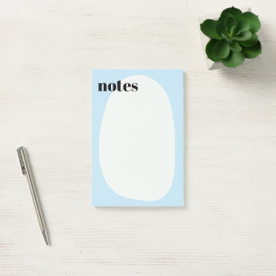 Minimalistisch Boho Light Blue Bold Post-it Klebezettel