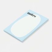 Minimalistisch Boho Light Blue Bold Post-it Klebezettel (angewinkelt)