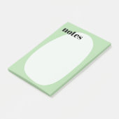 Minimalistisch Boho Light Green Bold Post-it Klebezettel (angewinkelt)