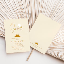 Minimalistisch Boho Little Ray of Sunshine Baby Sh Einladung