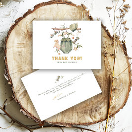 Minimalistisch Boho New Baby Shower Girl Clothesli Dankeskarte