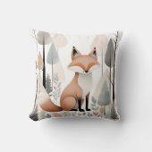 Minimalistisch Boho Niedlich Fox Woods Kinderzimme Kissen (Vorderseite)