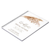 Minimalistisch Boho Pampas Grass Brautparty Guest Notizblock (Linke Seite)