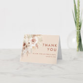 Minimalistisch Boho Pampas Grass Dankeskarte (Vorderseite)