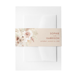 Minimalistisch Boho Pampas Grass Einladungsbanderole