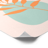 Minimalistisch Boho Pastel Floral Abstrakt Art Poster (Ecke)