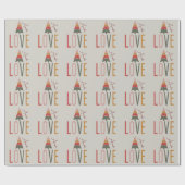 Minimalistisch Boho Personalisiert mit Namen Weihn Geschenkpapier (Flach)