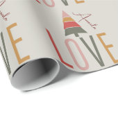 Minimalistisch Boho Personalisiert mit Namen Weihn Geschenkpapier (Rolleneckpunkt)