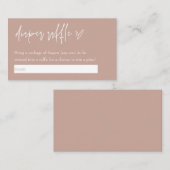 Minimalistisch Boho Pink Hello Baby Diaper Raffle Begleitkarte (Vorne/Hinten)