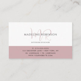 Minimalistisch Boho Pink Modern Visitenkarte