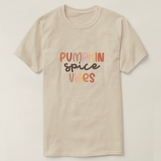 Minimalistisch Boho Pumpkin Spice Vibes T - Shirt (Design vorne)