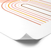 Minimalistisch Boho Rainbow Abstrakt Art Poster (Ecke)
