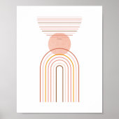 Minimalistisch Boho Rainbow Abstrakt Art Poster (Vorne)