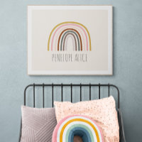 Minimalistisch Boho Rainbow Zeichne Personalisiert