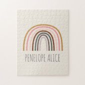 Minimalistisch Boho Rainbow Zeichne Personalisiert Puzzle (Vertikal)
