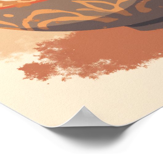 Minimalistisch Boho Ramen Bowl Art Poster (Ecke)