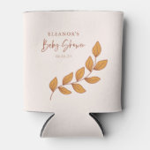 Minimalistisch Boho Retro Vine Baby Dusche individ Dosenkühler (Vorderseite)