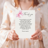 Minimalistisch Boho rosa Bogen Wedding Danke Karte