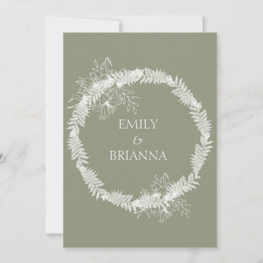 Minimalistisch Boho Sage Green Probe Dinner Einladung (Rückseite)