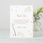 Minimalistisch Boho S'more Fun Stars Kinderdusche Dankeskarte (Stehend Vorderseite)