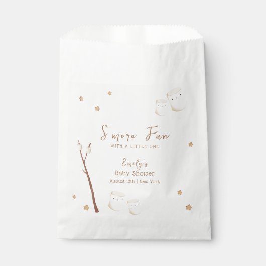 Minimalistisch Boho S'more Fun Stars Kinderdusche Geschenktütchen (Vorderseite)