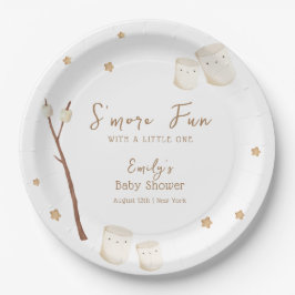 Minimalistisch Boho S'more Fun Stars Kinderdusche Pappteller